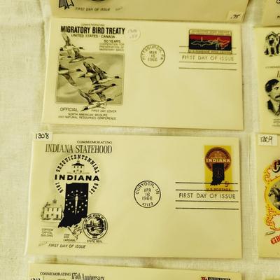 10 -FIRST DAY STAMPS - 1966 MIXED THEME