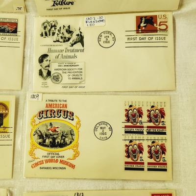 10 -FIRST DAY STAMPS - 1966 MIXED THEME