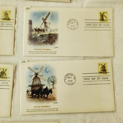 6 - FIRST DAY STAMPS - 1980 WINDMILL THEME