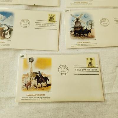 6 - FIRST DAY STAMPS - 1980 WINDMILL THEME