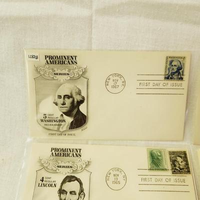 10 - FIRST DAY STAMPS - 1960s PROMINENT AMERICANS