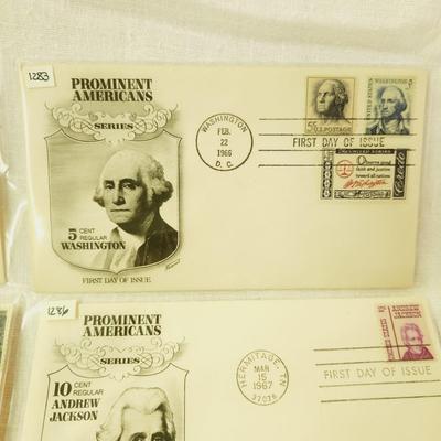 10 - FIRST DAY STAMPS - 1960s PROMINENT AMERICANS
