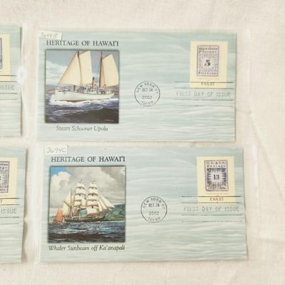 4 - FIRST DAY STAMPS - 2002 HERITAGE OF HAWAI'I
