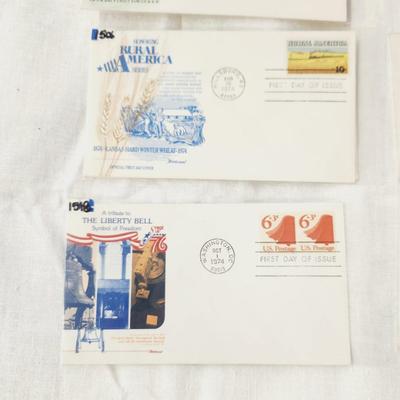 10 - FIRST DAY STAMPS - 1974 MIXED THEME