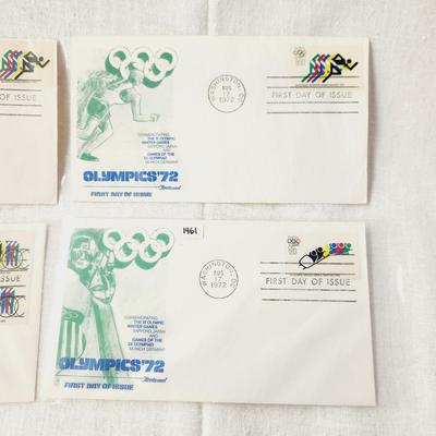 4 - FIRST DAY STAMPS - 1972 OLYMPICS