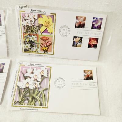 6 - FIRST DAY STAMPS - 200O FOUR FLOWERS - SELF ADHESIVE COIL