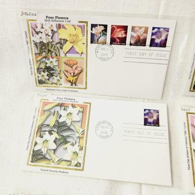 6 - FIRST DAY STAMPS - 200O FOUR FLOWERS - SELF ADHESIVE COIL