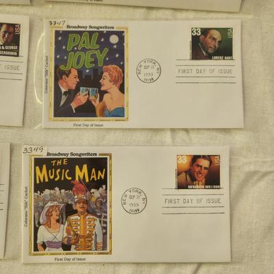 6 - FIRST DAY STAMPS - 1999 BROADWAY SONG WRITERS