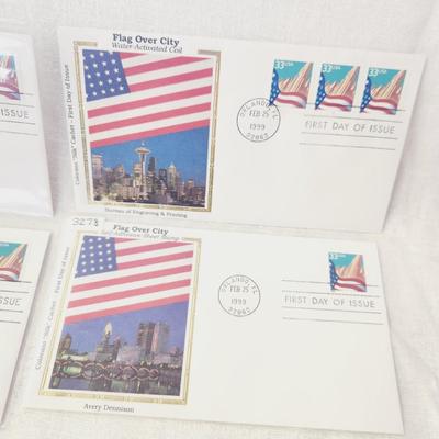 10 - FIRST DAY STAMPS - 1999 FLAGS OVER THE CITY