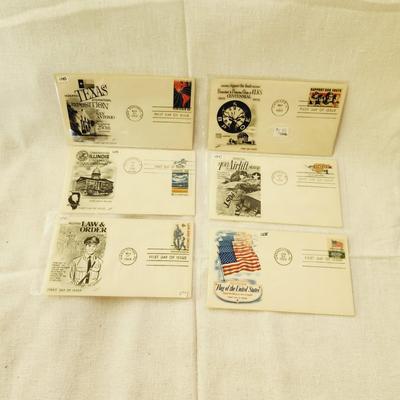 6 - 1ST DAY STAMPS - 1968 MIXED THEME