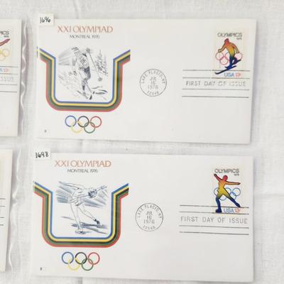 4 - FIRST DAY STAMPS - 1976 OLYMPIC