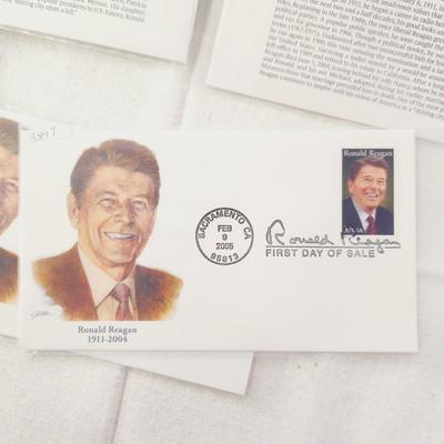 4 - FIRST DAY STAMPS - 2005 RONALD REGAN
