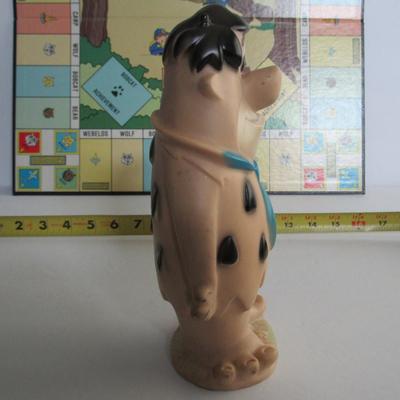 Nice Clean vintage Boy Scouts Game Board and Fred Flintstones Squeaker