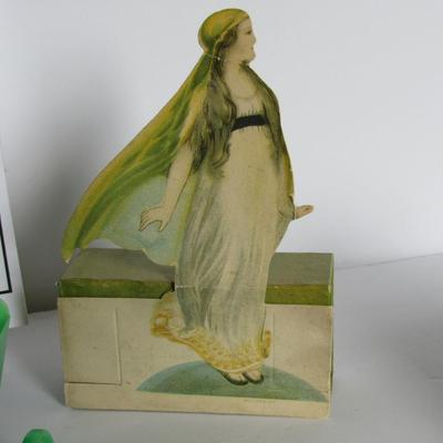 Vintage Lot of St. Patrick's Day Collectibles: Candy Box, Nut Cup, Rosen/Rosbro Cart