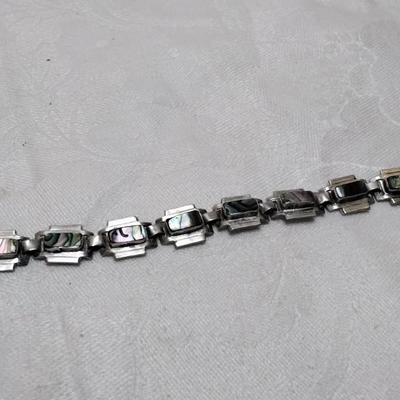 Vintage Abalone 925 7" Bracelet