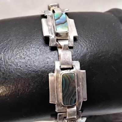 Vintage Abalone 925 7" Bracelet