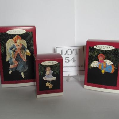 Lot of 3 Older Hallmark Christmas Ornaments in Boxes