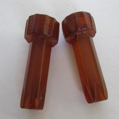 Art Deco Glass Double Perfume Bottle and Vintage Avon Perfume With Bird Spray Finial