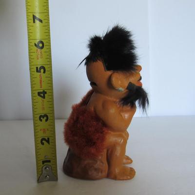 Old Japan Plaster Cave Man Bank Cute, Read Description