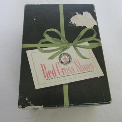 Nice Vintage Red Cross Shoes Advertising Plastic Shoe in Original Box