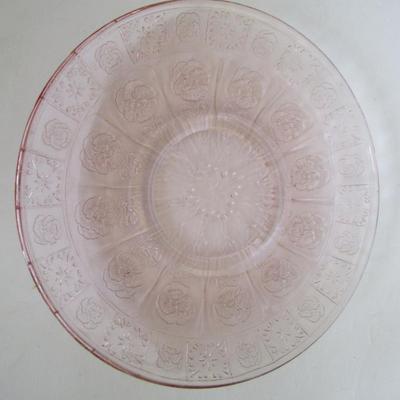 Childs Set of 4 Wreathed Cherry Tumblers and Depression Glass Childs Saucer