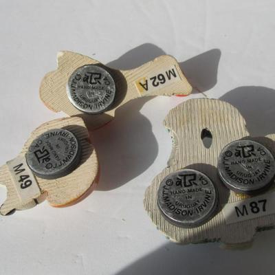 3 Artisan Hand Made Animal Magnets, JJ Madison-Irvine, Made in Uruaguay & 1 Extra