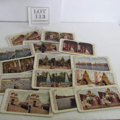 Lot of 14 Antique Stereoviewer Cards of Japan, Russia, Mexico City, Cuba, Chili