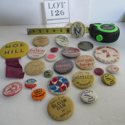 Mixed Lot of Pinback Buttons