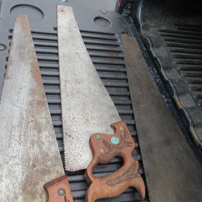 Lot 136: Old Hand Saws