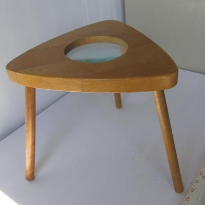 Lot 137: Vintage Creative Playthings Kids Wood Stool and Magnifier