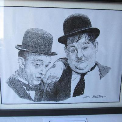 Lot 139: Laurel and Hardy Print, Frank Nareau, 2003, 12" x 15"
