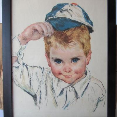 Lot 140: Little Boy Print, 12" x 15"