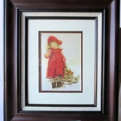 Lot 152: Child Framed Print With Easel Back, 13" x 15", Lisi Martin
