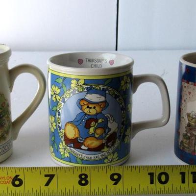 3 Mugs: Lucy and Me, Boyd's Bears Friends, and Country Kids With Cover