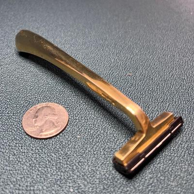 SOLID BRASS SHAVER HANDLE BY OLD SPICE