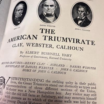 1917 THE MENTOR MAGAZINE CLAY, CALHOUN, WEBSTER