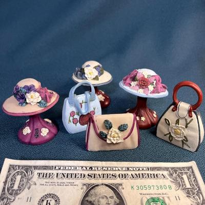 OLD FASHIONED LOOK LADIES HATS HANDBAGS MINIS