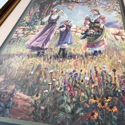 MAIDENS IN THE MEADOW FRAMED MATTED PRINT