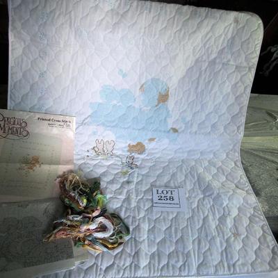 Precious Moments Baby Blanket Embroidery Project to Complete, Adorable
