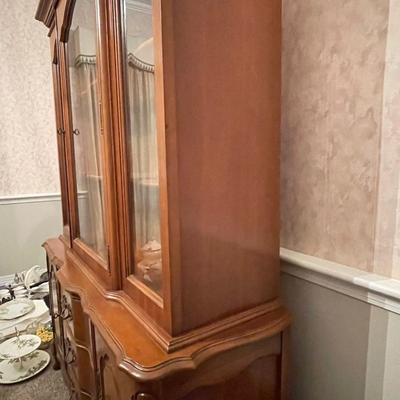 Vintage Solid Wood Bassett China Cabinet