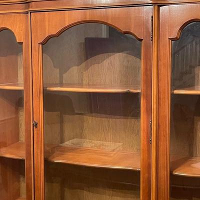 Vintage Solid Wood Bassett China Cabinet