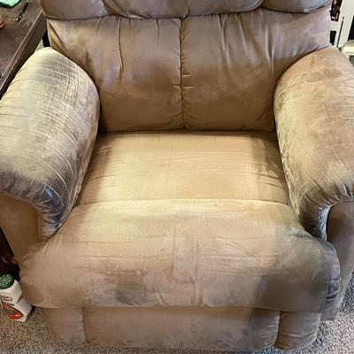 Two Microfiber Reclining Chairs