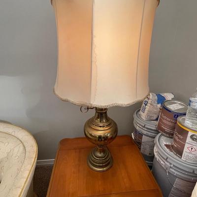 Two Antique Brass Bottom Lamps from "The Lamp Shop"