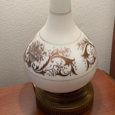 Two Mid Century Hand Painted Lamps