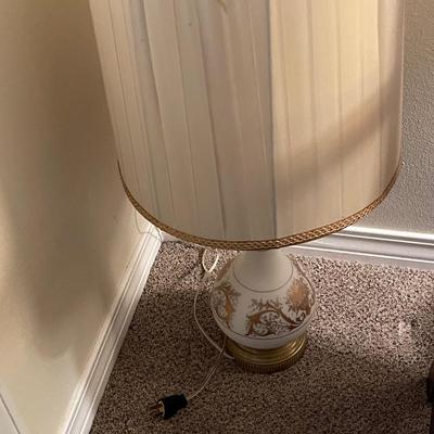 Two Mid Century Hand Painted Lamps