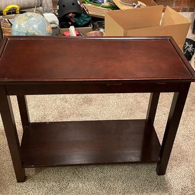 Vintage Wood Crown Mark Side Table