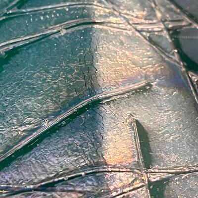 SIGNED ARTISAN STUDIO GLASS SQUARE DISH