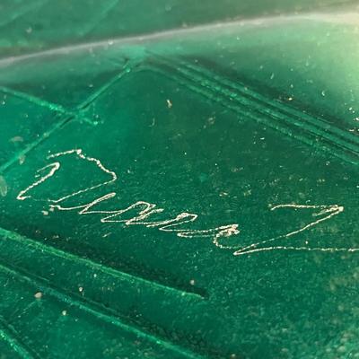 SIGNED ARTISAN STUDIO GLASS SQUARE DISH