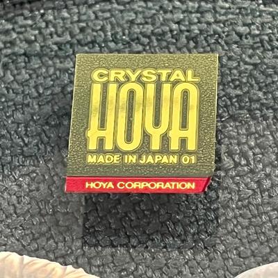 ETCHED GORILLA CRYSTAL DISH BY HOYA JAPAN