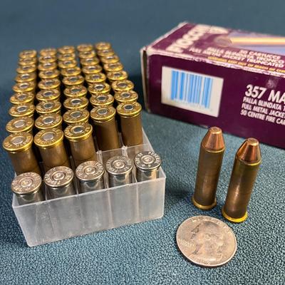 .357 MAGNUM BULLETS 45 COUNT UNUSED CARTRIDGES